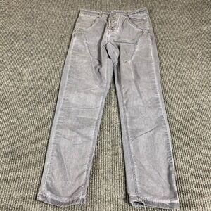 Femme Fatale Pants Womens Small 28x27 Mid Rise Blue Button Fly‎ Italy Y2K Retro